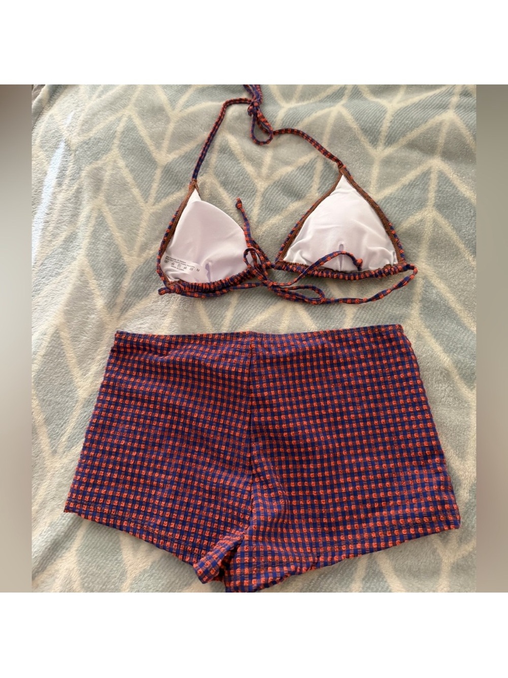 TT Viral red & blue gingham bikini - Picture 7 of 8